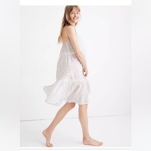 MADEWELL Tiered Cover-Up Dress in Rainbow Clipdot